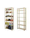 Regał na książki drewniany B28R 220x80x28 7 półek Naturalny