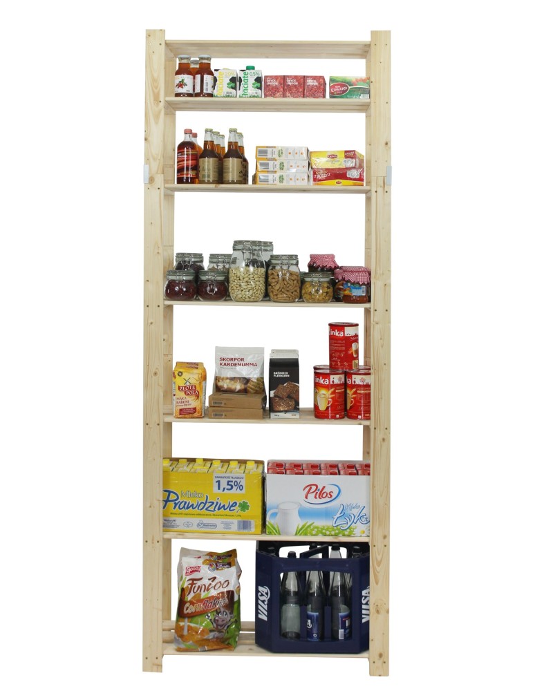 Regały - Regał na książki drewniany B28R 220x80x28 7 półek Naturalny - product b2b.wamar.biz 5