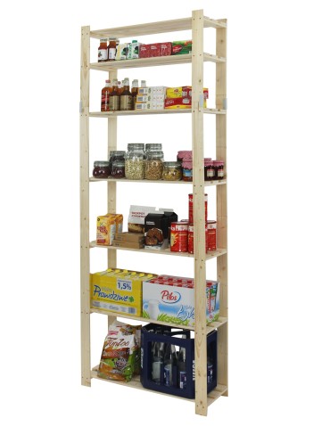 Regały - Regał na książki drewniany B28R 220x80x28 7 półek Naturalny - product 6