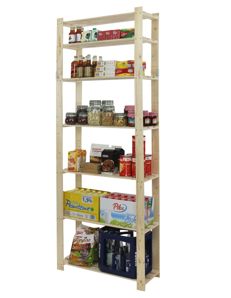 Regały - Regał na książki drewniany B28R 220x80x28 7 półek Naturalny - product b2b.wamar.biz 6