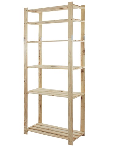 Regały - Regał na książki drewniany B29R 200x80x38 6 półek Naturalny - product 4