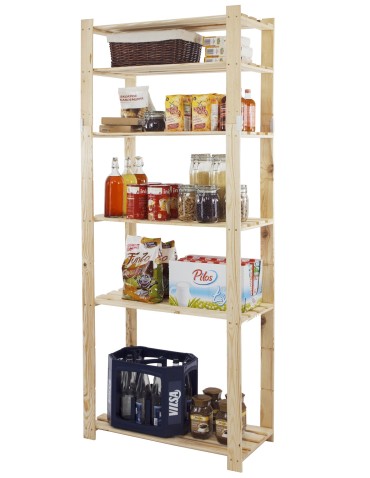 Regały - Regał na książki drewniany B29R 200x80x38 6 półek Naturalny - product 7