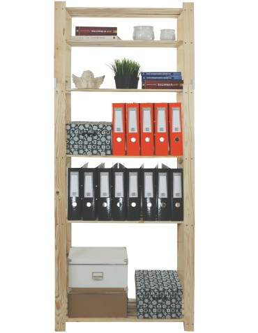 Regały - Regał na książki drewniany B29R 200x80x38 6 półek Naturalny - product 8