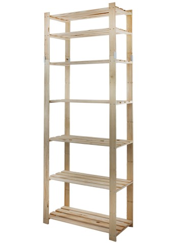 Regały - Regał na książki drewniany B30R 220x80x38 7 półek Naturalny - product 4