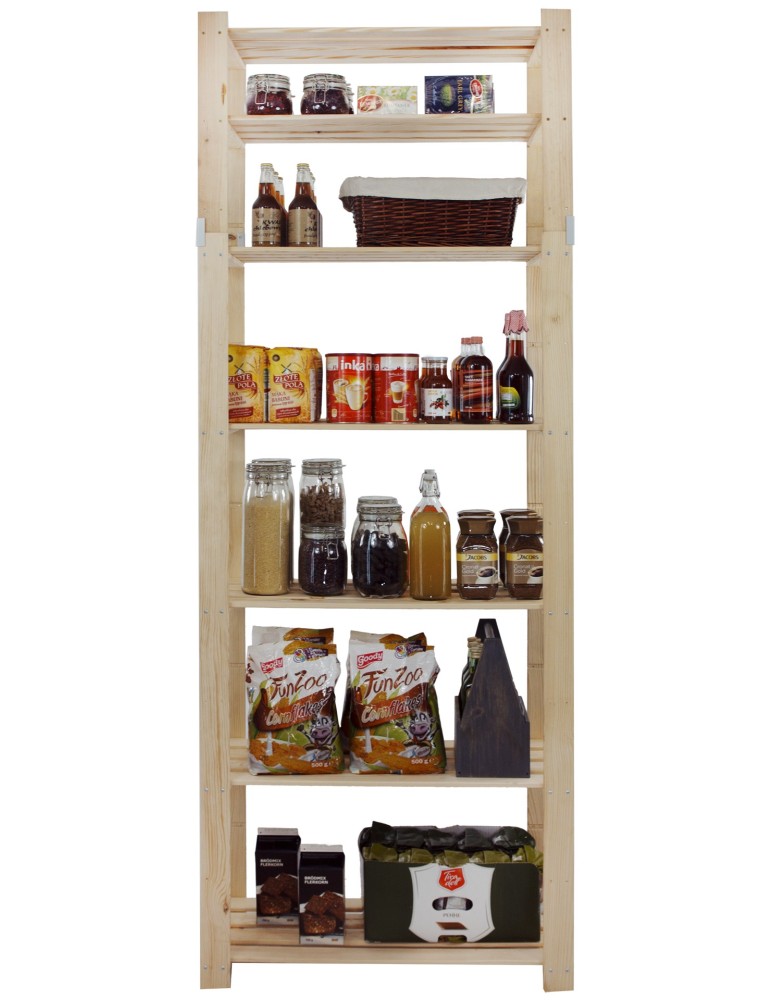 Regały - Regał na książki drewniany B30R 220x80x38 7 półek Naturalny - product b2b.wamar.biz 6