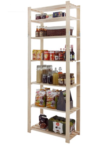 Regały - Regał na książki drewniany B30R 220x80x38 7 półek Naturalny - product 7