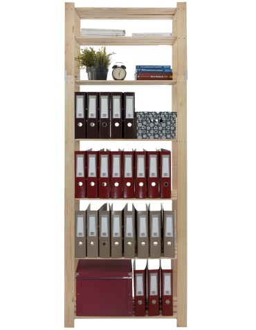 Regały - Regał na książki drewniany B30R 220x80x38 7 półek Naturalny - product 9