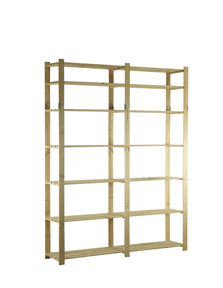 Regały - Regał na książki drewniany B31R 220x170x28 7 półek Naturalny - product b2b.wamar.biz 3