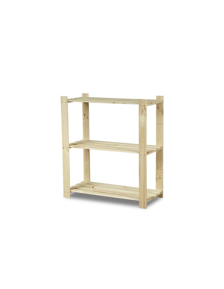 Regały - Regał na książki drewniany B21R 90x80x38 3 półki Naturalny - product b2b.wamar.biz 2