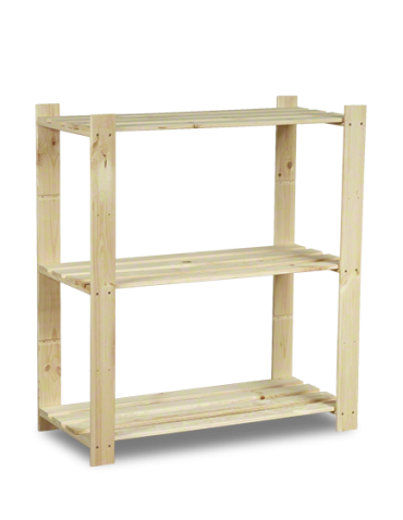 Regały - Regał na książki drewniany B21R 90x80x38 3 półki Naturalny - product 4