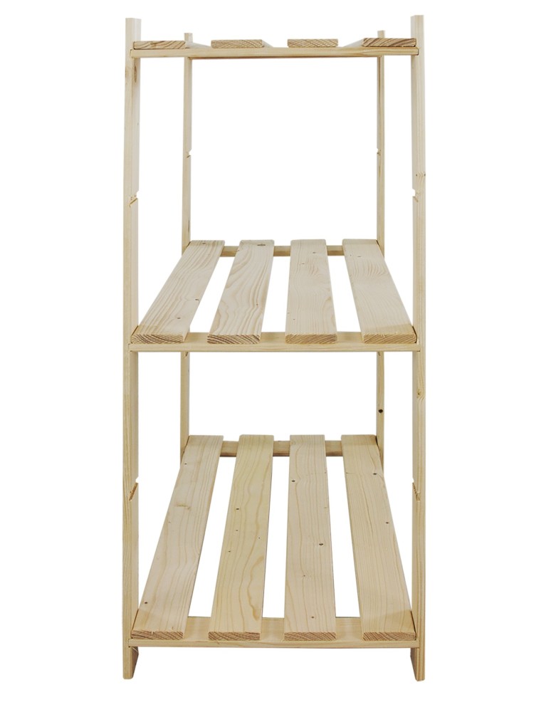 Regały - Regał na książki drewniany B21R 90x80x38 3 półki Naturalny - product b2b.wamar.biz 5