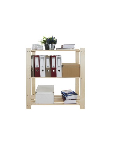 Regały - Regał na książki drewniany B21R 90x80x38 3 półki Naturalny - product 6