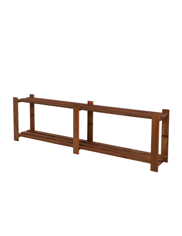 Regał na książki drewniany B04R 50x170x28 2 półki Brązowy