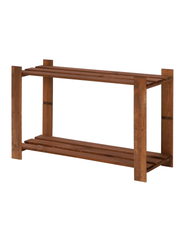 Regał na książki drewniany B06R 50x80x28 2 półki Brązowy