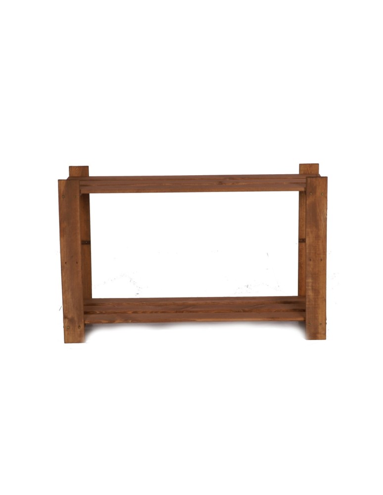 Regały - Regał na książki drewniany B06R 50x80x28 2 półki Brązowy - product b2b.wamar.biz 2