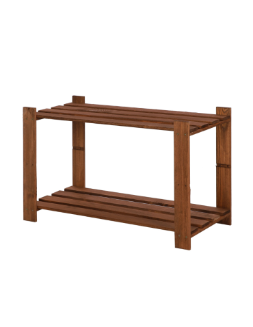 Regał na książki drewniany B07R 50x80x38 2 półki Brązowy