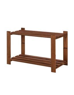 Regał na książki drewniany B07R 50x80x38 2 półki Brązowy