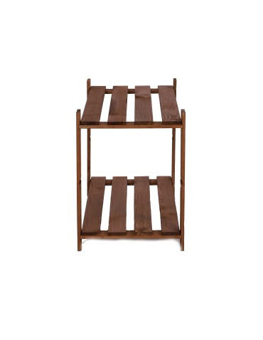 Regał na książki drewniany B07R 50x80x38 2 półki Brązowy - product 2