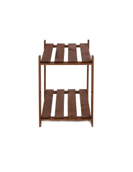 Regał na książki drewniany B07R 50x80x38 2 półki Brązowy - product 2