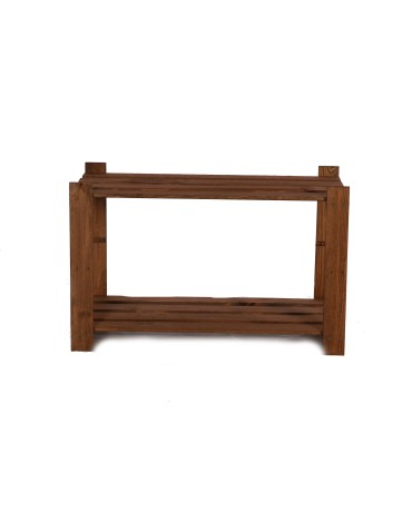 Regały - Regał na książki drewniany B07R 50x80x38 2 półki Brązowy - product 4