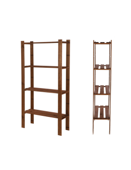 Regał na książki drewniany B17R 150x80x28 5 półek Brązowy