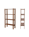 Regał na książki drewniany B17R 150x80x28 5 półek Brązowy