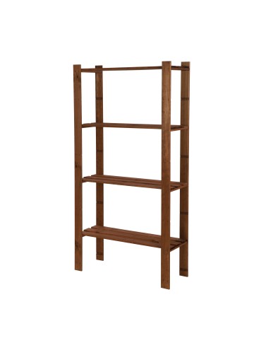 Regały - Regał na książki drewniany B17R 150x80x28 5 półek Brązowy - produkt 3