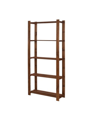 Regał na książki drewniany B18R 170x80x28 5 półek Brązowy - product 2