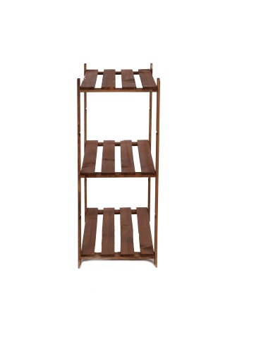 Regały - Regał na książki drewniany B21R 90x80x38 3 półki Brązowy - product 4