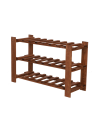 Regał na butelki drewniany B22R 50x80x28 3 półki Brązowy