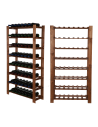 Regał na butelki drewniany B22R 150x80x28 8 półek Brązowy