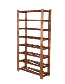 Regał na butelki drewniany B22R 150x80x28 8 półek Brązowy - product 2