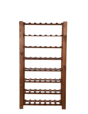 Regały - Regał na butelki drewniany B22R 150x80x28 8 półek Brązowy - product 4
