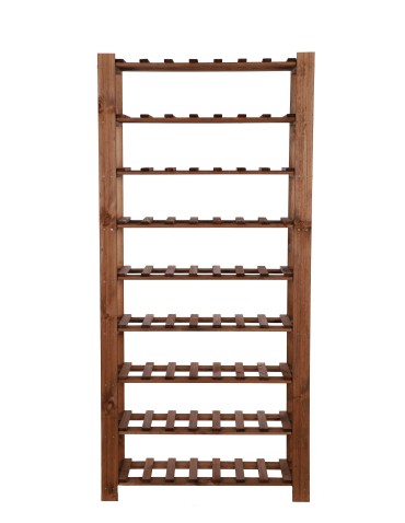 Regały - Regał na butelki drewniany B22R 170x80x28 9 półek Brązowy - product 3