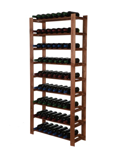 Regały - Regał na butelki drewniany B22R 170x80x28 9 półek Brązowy - product 5