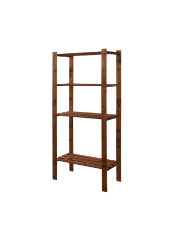 Regał na książki drewniany B23R 150x80x38 4 półki Brązowy