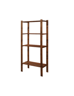 Regał na książki drewniany B23R 150x80x38 4 półki Brązowy