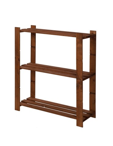 Regał na książki drewniany B26R 90x80x28 3 półki Brązowy - product 2