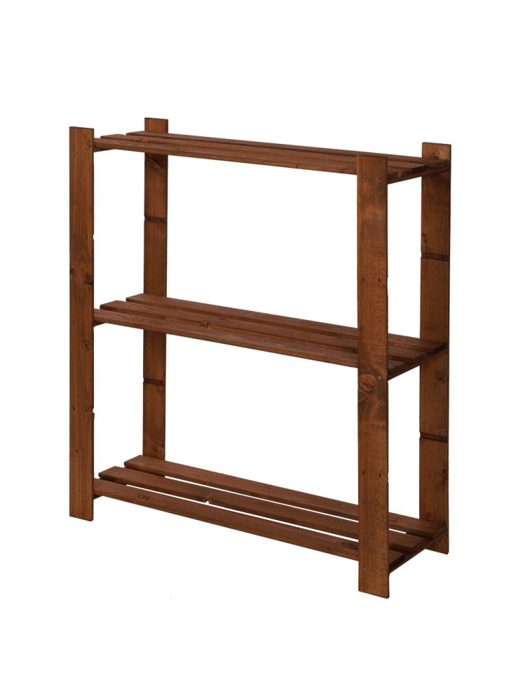 Regały - Regał na książki drewniany B26R 90x80x28 3 półki Brązowy - produkt b2b.wamar.biz 2