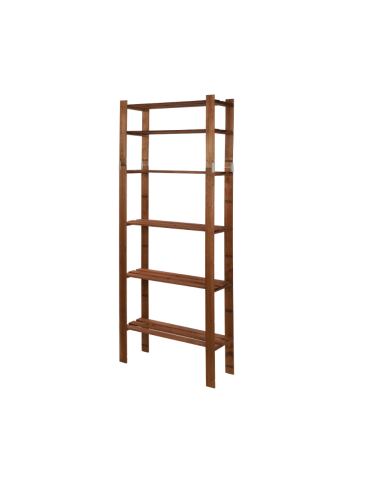 Regał na książki drewniany B27R 200x80x28 6 półek Brązowy