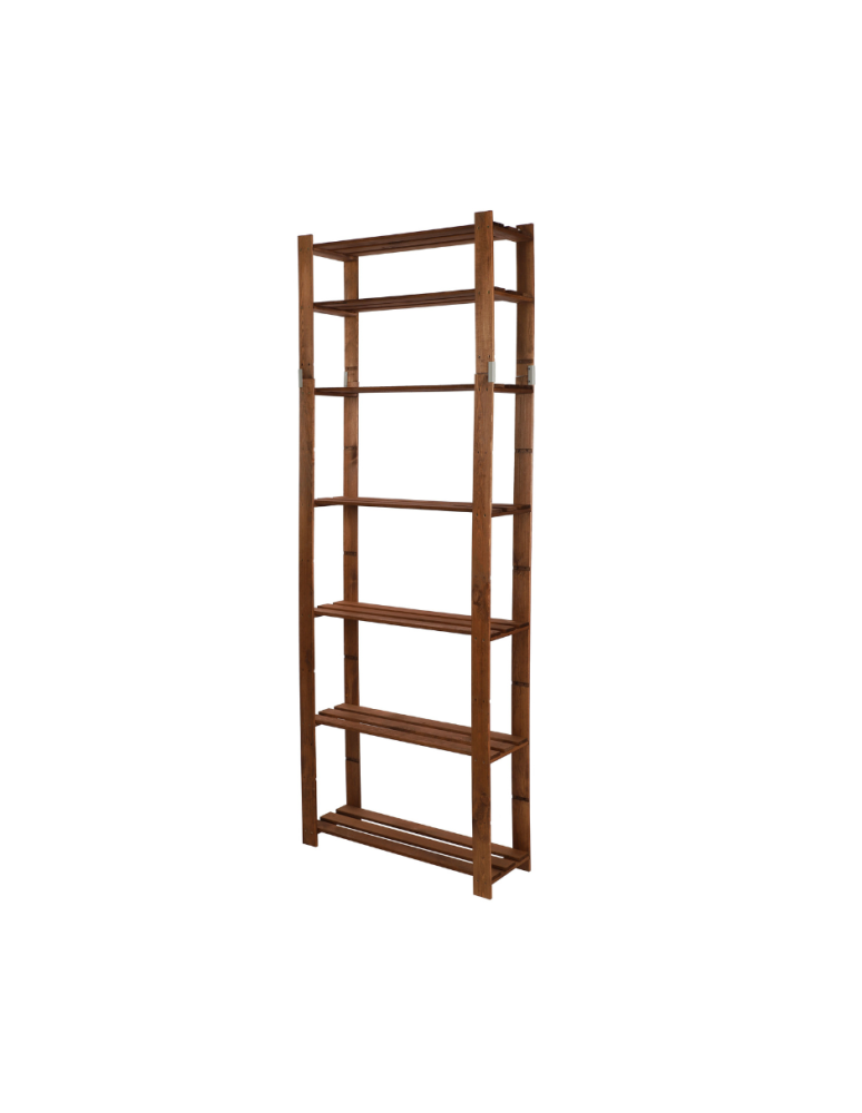 Regały - Regał na książki drewniany B28R 220x80x28 7 półek Brązowy - product b2b.wamar.biz 1