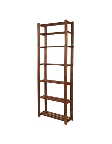 Regał na książki drewniany B28R 220x80x28 7 półek Brązowy - product 2