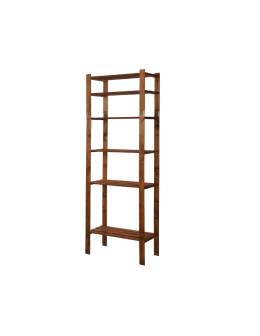 Regał na książki drewniany B29R 200x80x38 6 półek Brązowy