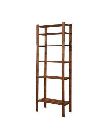 Regał na książki drewniany B29R 200x80x38 6 półek Brązowy - product 2