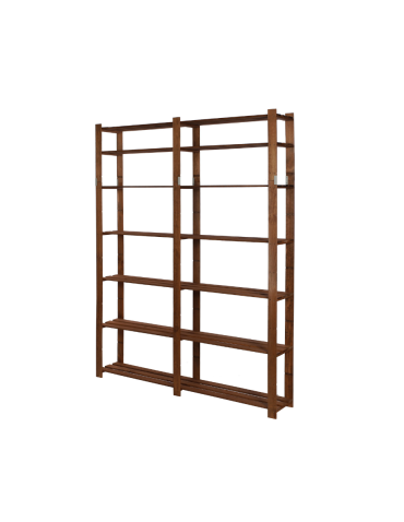 Regał na książki drewniany B31R 220x170x28 7 półek Brązowy