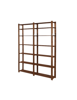 Regał na książki drewniany B31R 220x170x28 7 półek Brązowy