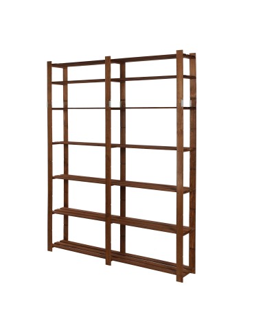 Regał na książki drewniany B31R 220x170x28 7 półek Brązowy - product 2