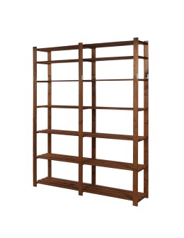 Regał na książki drewniany B32R 220x170x38 7 półek Brązowy - product 2