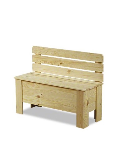 Stoły i ławki - Ławka drewniana ze skrzynią B12L 54x71x29 Naturalna - produkt 4