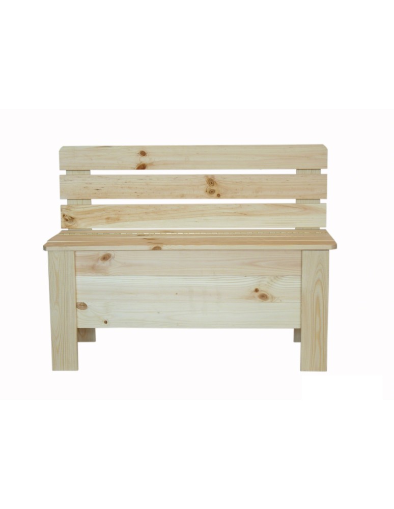 Stoły i ławki - Ławka drewniana ze skrzynią B12L 54x71x29 Naturalna - produkt b2b.wamar.biz 5